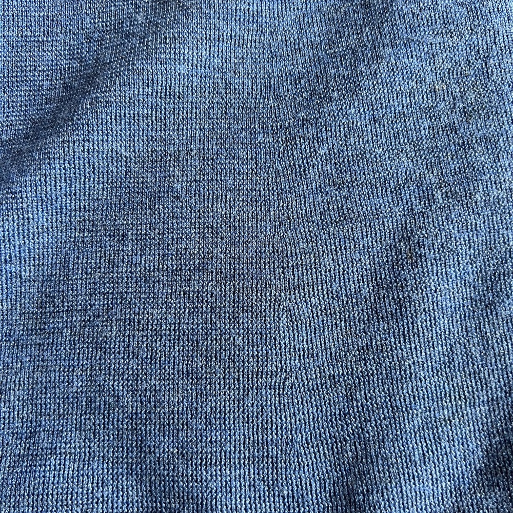 Eileen Fisher Blue Merino Wool Sweater Knit Top Blouse - Picture 5 of 6